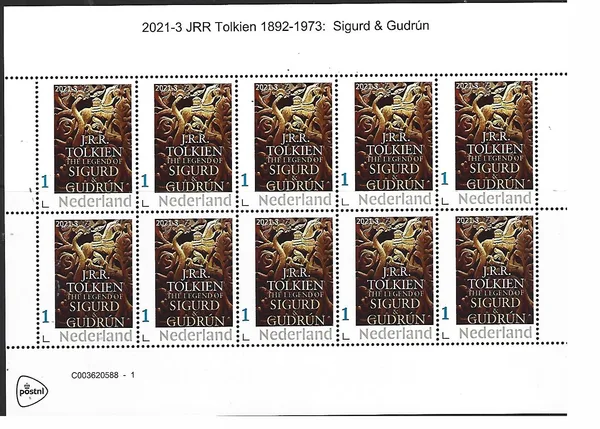 Netherlands 2021-3 JRR Tolkien: Legend of Sigurd sheetlet MNH