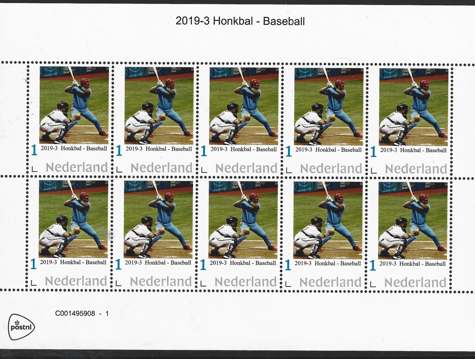 Niederlande 2019-3 Baseball Bogen postfrisch/mnh
