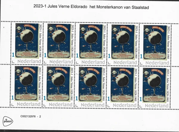 2023-1 Jules Verne: Eldorado en het monsterkanon van Staalstad vel-sheetlet postfris/mnh