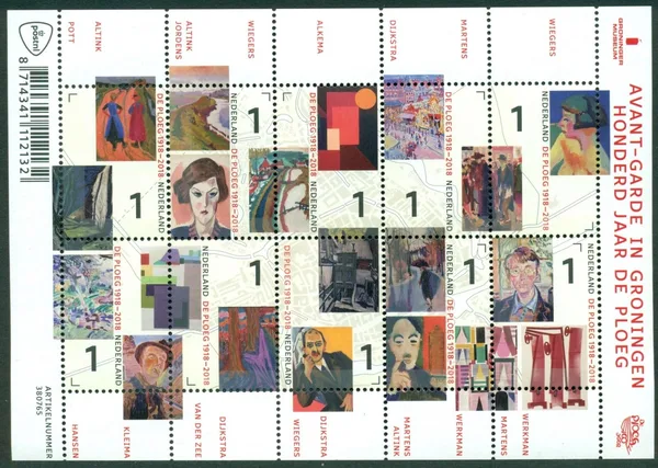 Nederland V3645-3654 Honderd jaar De Ploeg art 2018 velletje-sheetlet postfris/mnh