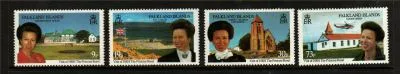 664-667 Falkland 1996 Visit Princess Anne MNH