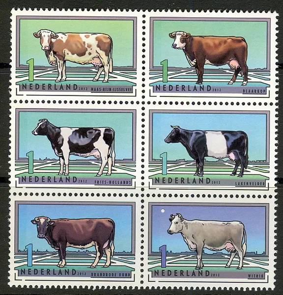 Nederland 2973-2978 Rundveerassen 2012 POSTFRIS/MNH