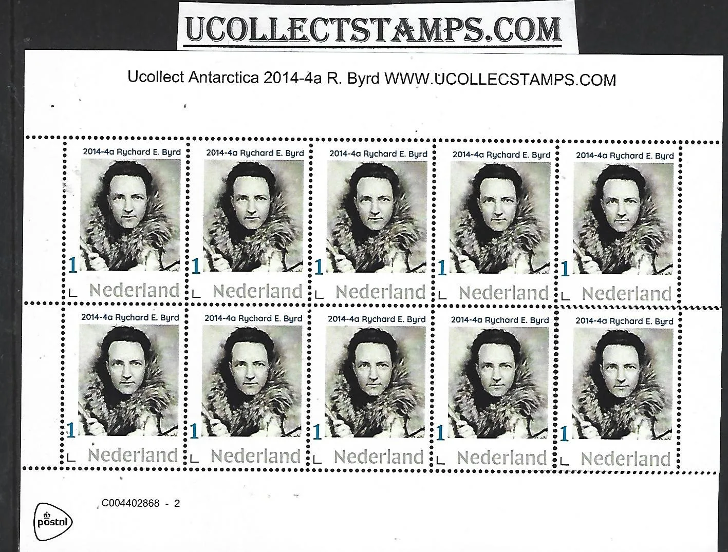 Netherlands 2014-4a Rychard E Bird reprint sheet MNH