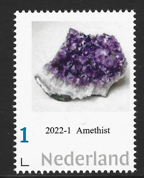 Nederland 2022-1 Mineralen Amethist postfris/mnh