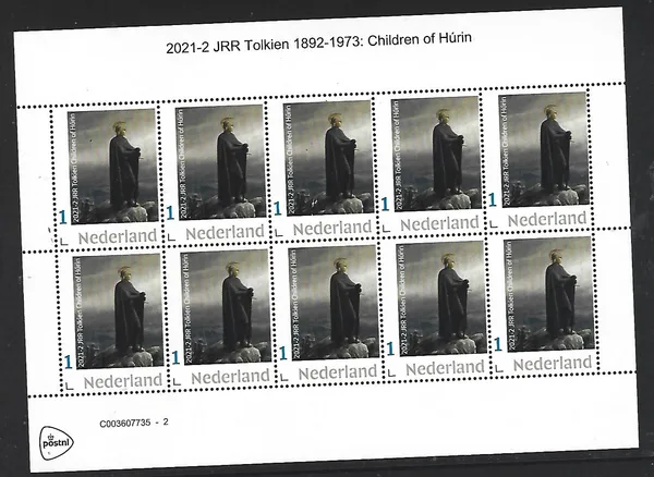 Nederland 2021-2 JRR Tolkien Children of Húrun sheetlet postfris/mnh