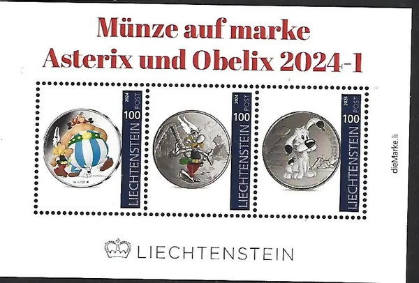 Liechttenstein 2024-2 Coins Asterix m/s postfris/mnh