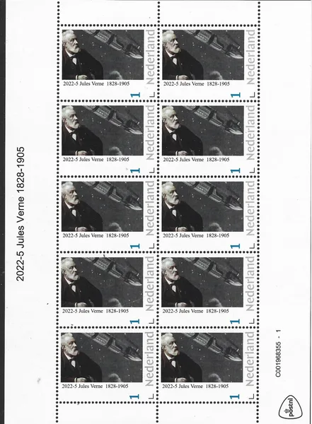 Nederland 2022-5 Jule Verne 1828-1905 vel-sheetlet postfris/mnh