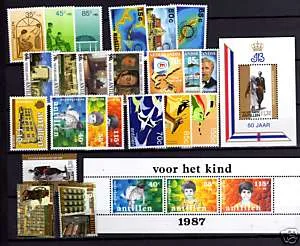 Netherlands Antilles annual set 1987 complete MNH