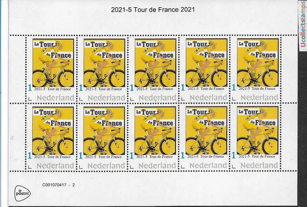 Netherlands 2021-5 Cycling Tour de France sheet MNH
