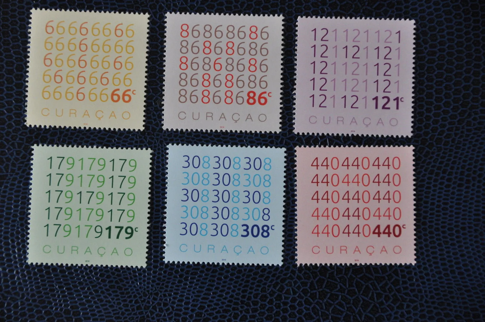 Curacao 2016 Cijfers 316-321 postfris/mnh