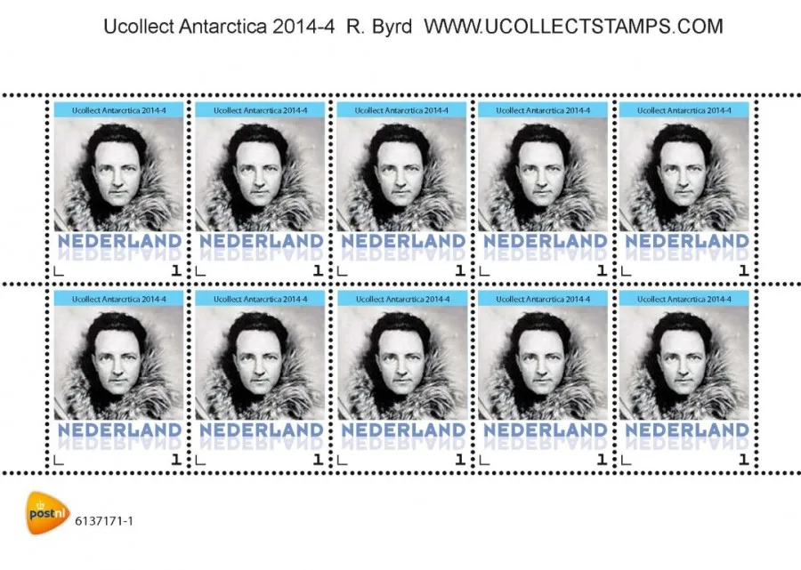 Netherlands 2014-4 Ucollect Antarctica Ronald Byrd sheet MNH