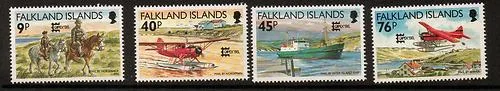 673-676 Falkland 1996 Capex'96 aircraft - ship MNH