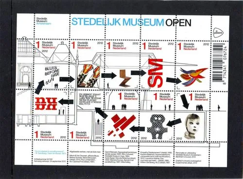 Nederland 2989-2998 Stedelijk museum 2012 velletje/sheetlet postfris/mnh