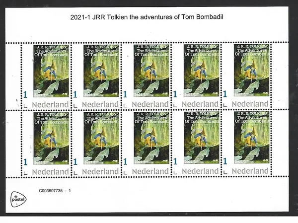 Nederland 2021-1 JRR Tolkien The adventures of Tom Bombadil sheetlet postfris/mnh