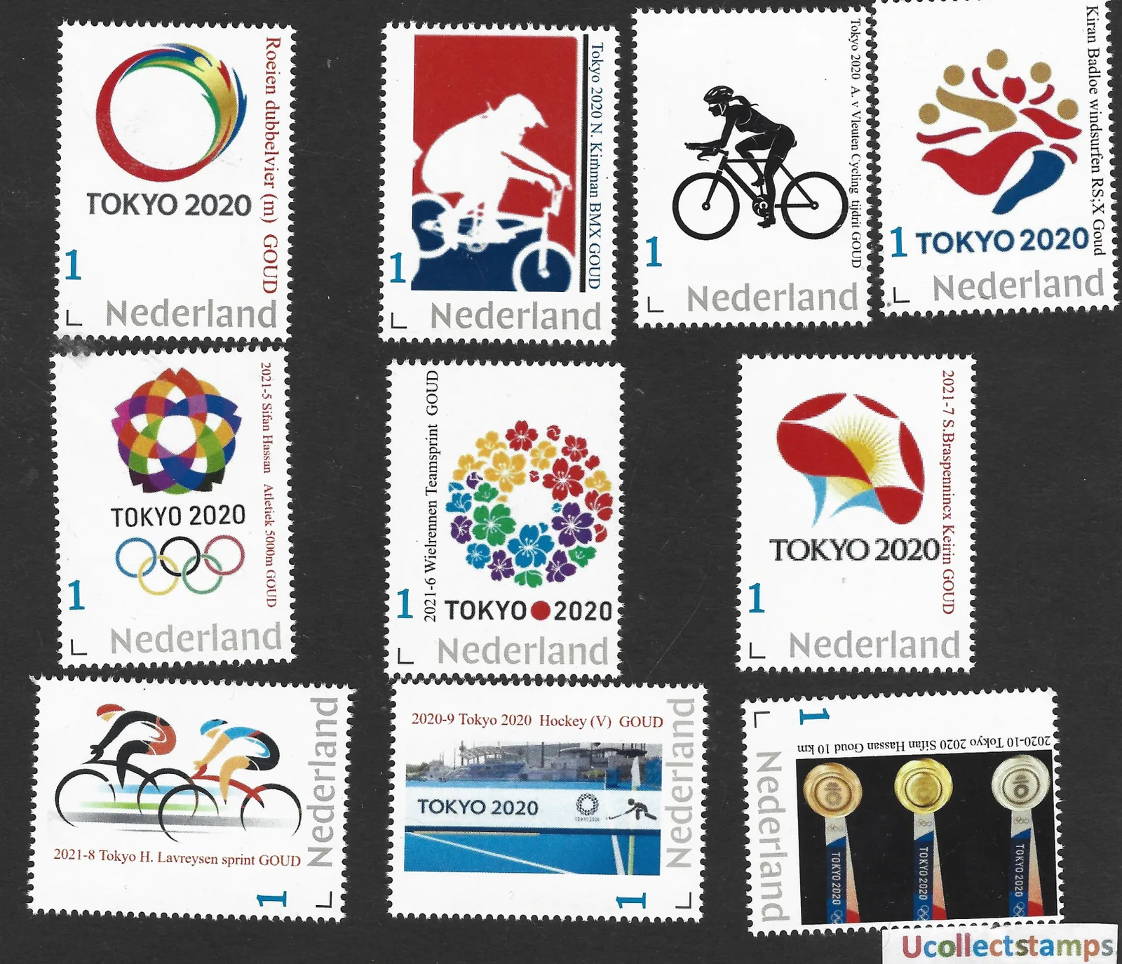 Pays-Bas 2020 Tokyo série complète neuf/mnh