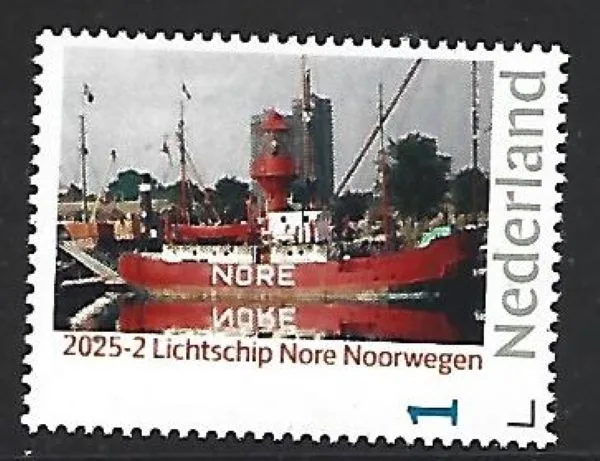 Nederland 2025-2 lichtschip lightship Nore Noorwegen lighthouse postfris/mnh