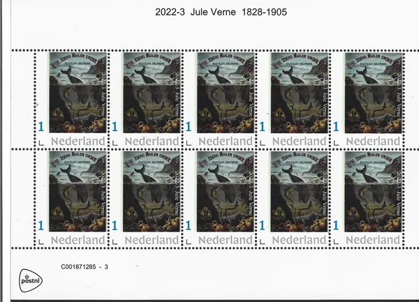 Nederland 2022-3 Jule Verne 500 mijlen onder zee vel-sheetlet postfris-mnh