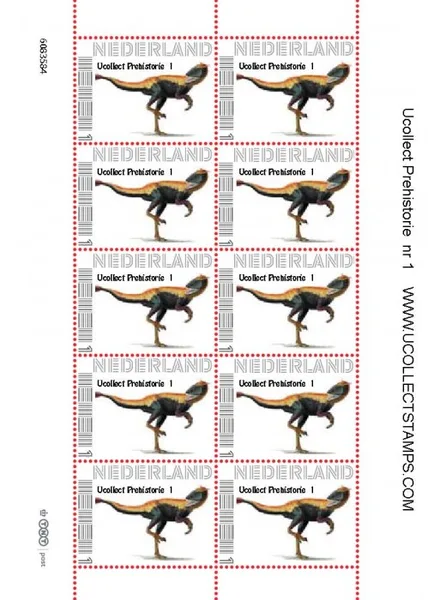 Ucollect Prehistorie nr 1 dilong paradoxus vel van 10 zegels postfris