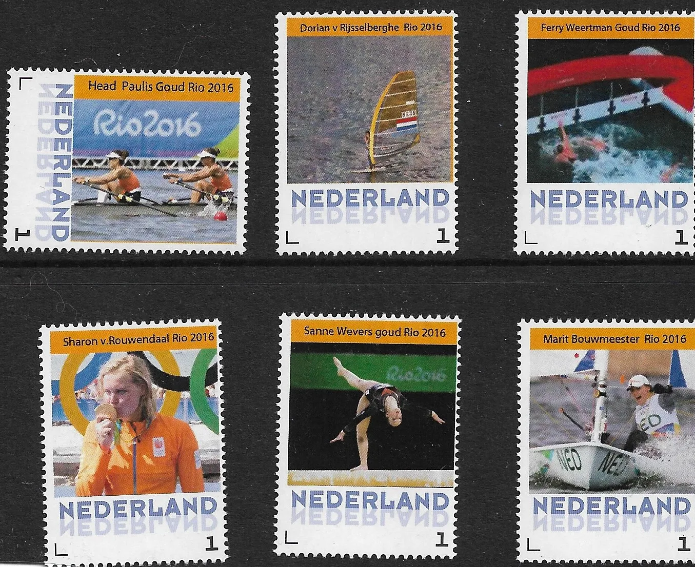 Pays-Bas 2016 Jeux olympiques Rio série complète neuve