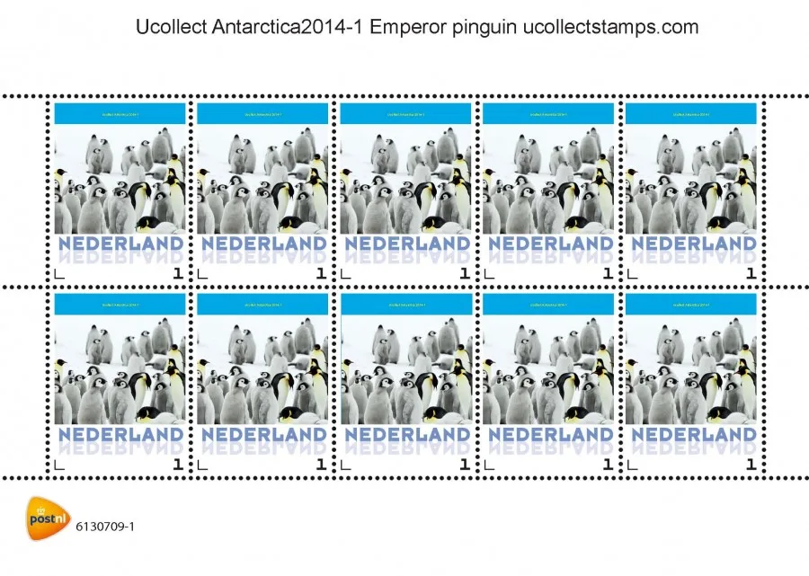 Netherlands 2014-1 Ucollect Antarctica Penguins sheet MNH