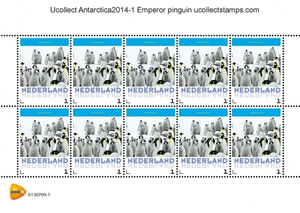 Netherlands 2014-1 Ucollect Antarctica Penguins sheet MNH