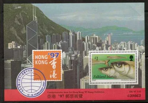 686 b15 Falkland 1997 Hong Kong '97 fish MNH
