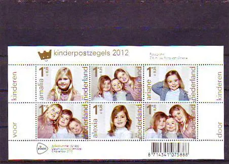 Netherlands 3001 Children's Stamps 2012 - royalty block/souvenir sheet MNH
