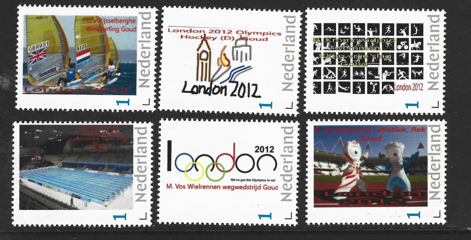 Niederlande 2012 Olympische Spiele London kompletter Satz postfrisch/mnh