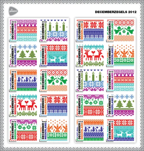 Netherlands V3002-3011 December Stamps 2012 sheetlet MNH