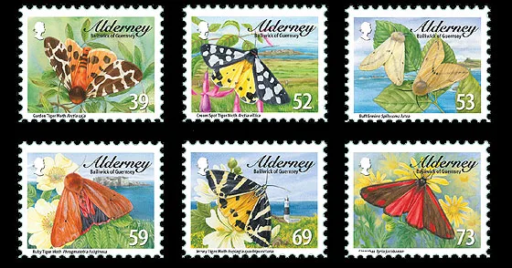 Alderney 2012 Tiger Moths vlinder-butterflies postfris/mnh