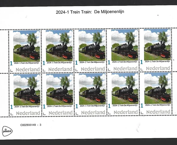 Netherlands 2024-1 Train: the Miljoenenlijn sheetlet MNH