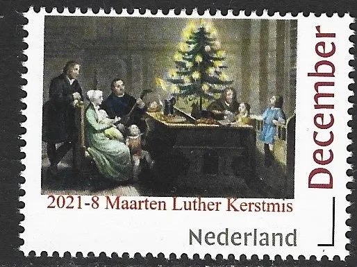 2021-8 Maarten Luther Reformatie kerst-decemberzegel postfris/mnh