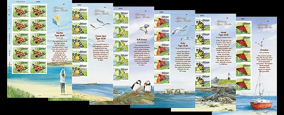 Alderney 2012 Tiger Moths vlinder-butterflies siervellen van 10 zegels postfris/mnh