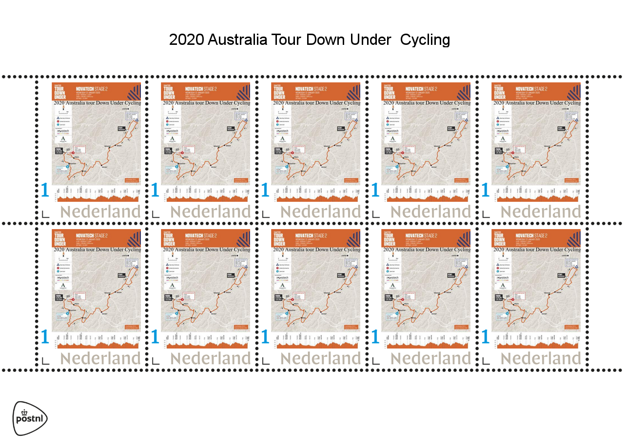 Cycling bikes Tour Down Under Men 2020-1 vel-sheetlet postfris-mnh
