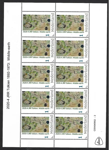 Nederland 2020-4 JRR Tolkkien: Middle-earth sheetlet postfris/mnh
