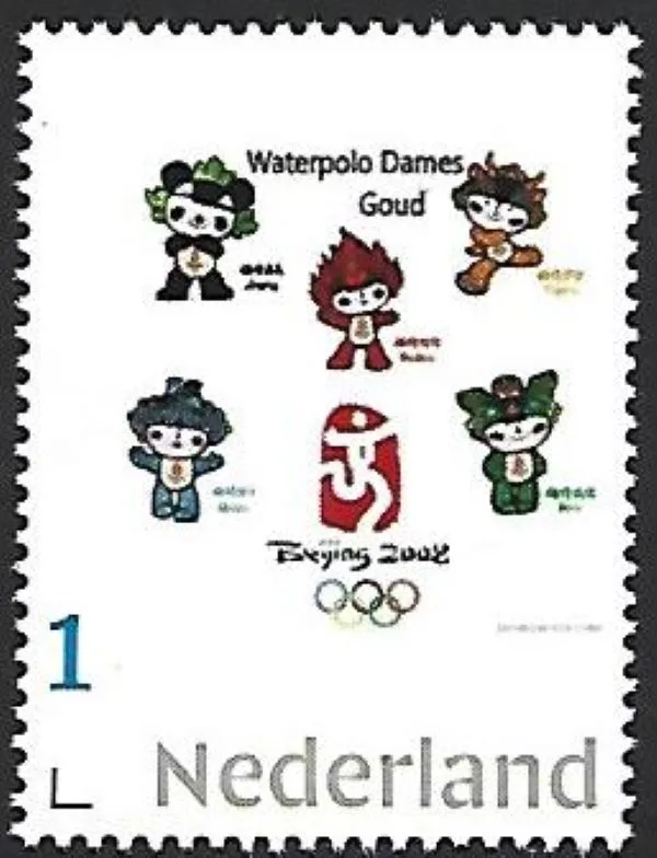 Pays-Bas 2008-6 Jeux olympiques Pékin Water-polo D neuf/mnh