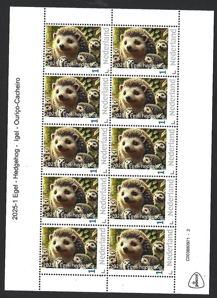 Netherlands 2025-1 Hedgehog sheetlet MNH