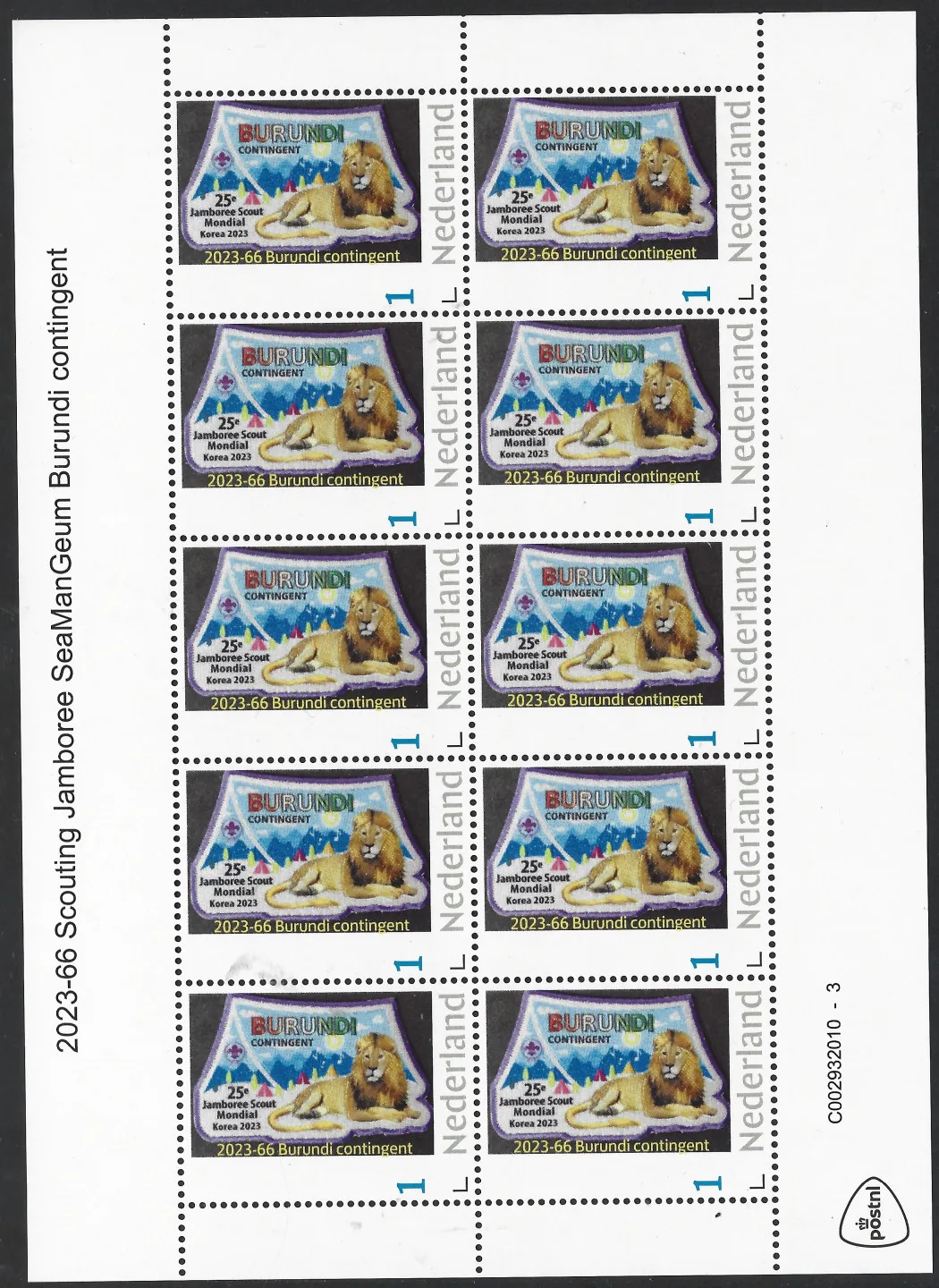 Niederlande 2023-66 Scouting Jamboree SeaManGeum Burundi-Kontingent Markenheftchen postfrisch/mnh