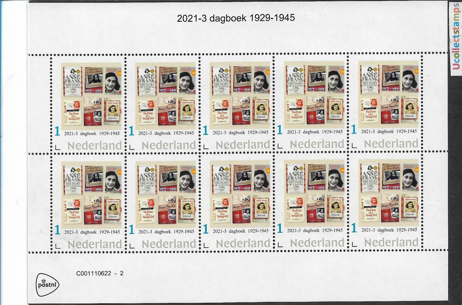 Niederlande 2021-3 Anne Frank 1929-1945 WWII Bogen postfrisch/mnh