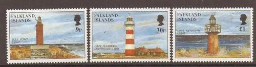 698-700 Falkland 1997 Lighthouses MNH