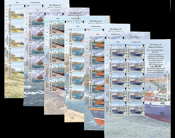 Alderney 2012 Haven - harbour sheetlets MNH