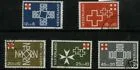 889-893 100 jaar Nederlandse Rode Kruis - Red Cross 1967 gestempeld