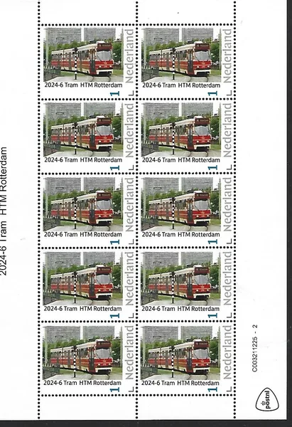 Netherlands 2024-6 Tram: HTM The Hague sheetlet MNH