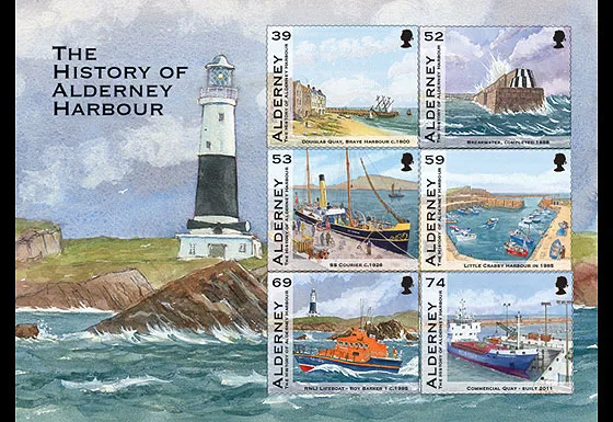 Alderney 2012 Haven - Harbour blok/m-s postfris/mnh