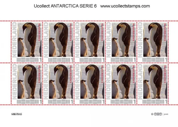 NETHERLANDS Ucollect Antarctica no. 6 Emperor Penguin sheetlet MNH