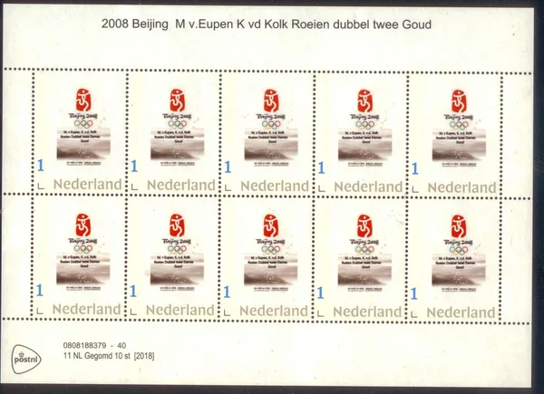 Nederland 2008-4 Olympics Peking Roeien Eupen Kok sheetlet postfris/mnh
