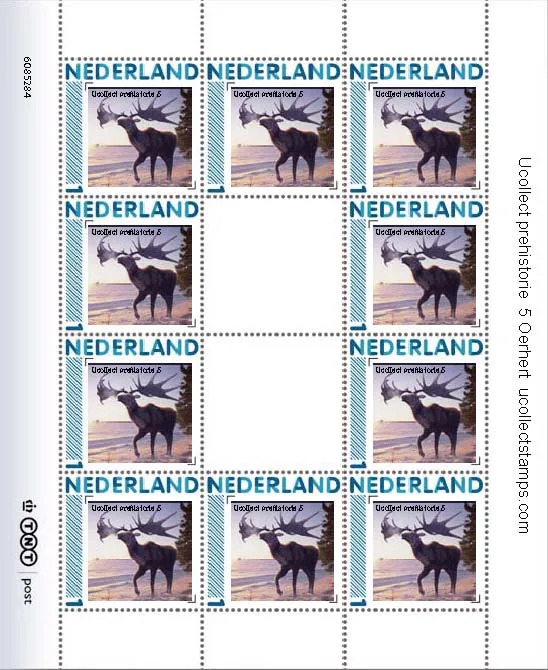 Ucollect Prehistory 5 Aurochs decorative miniature sheet of 10 MNH