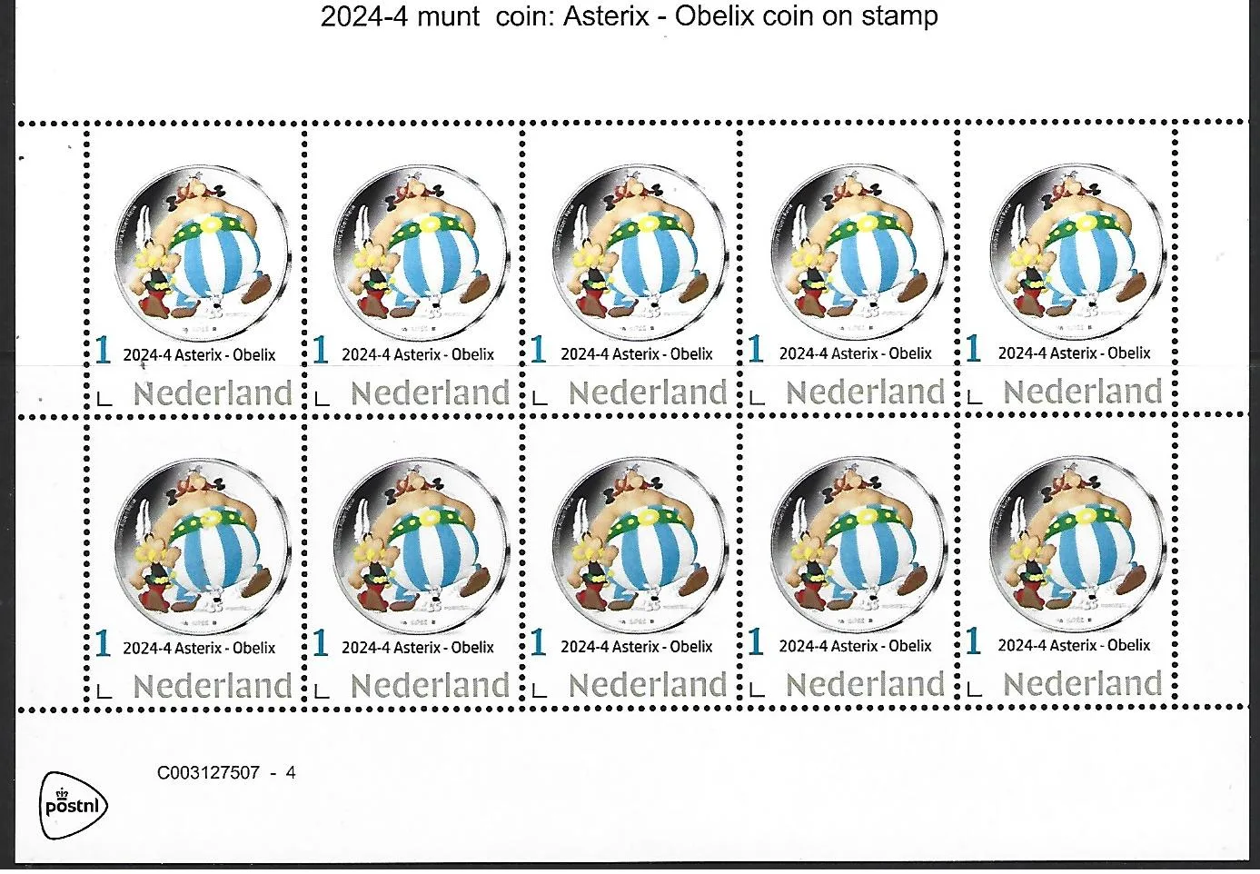 Pays-Bas 2024-4 Monnaie Monnaie : Astérix et Obélix Pièce française