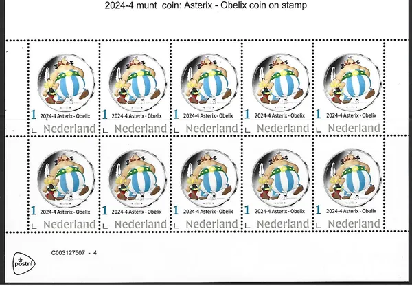 Netherlands 2024-4 Coin: Asterix and Obelix French coin