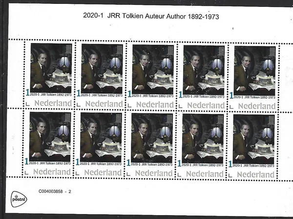 Nederland 2020-1 JRR Tolkien 1892-1973 sheetlet postfris/mnh